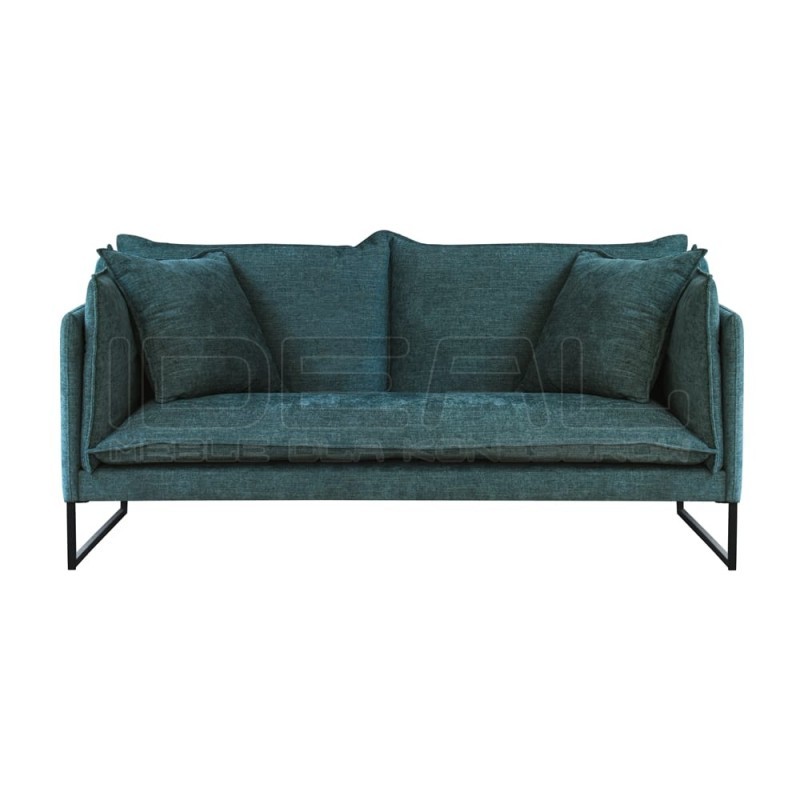 Designerska sofa z czarną podstawą i bokami Korund 2 os.