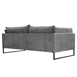 Designerska sofa z czarną podstawą i bokami Korund 3 os.