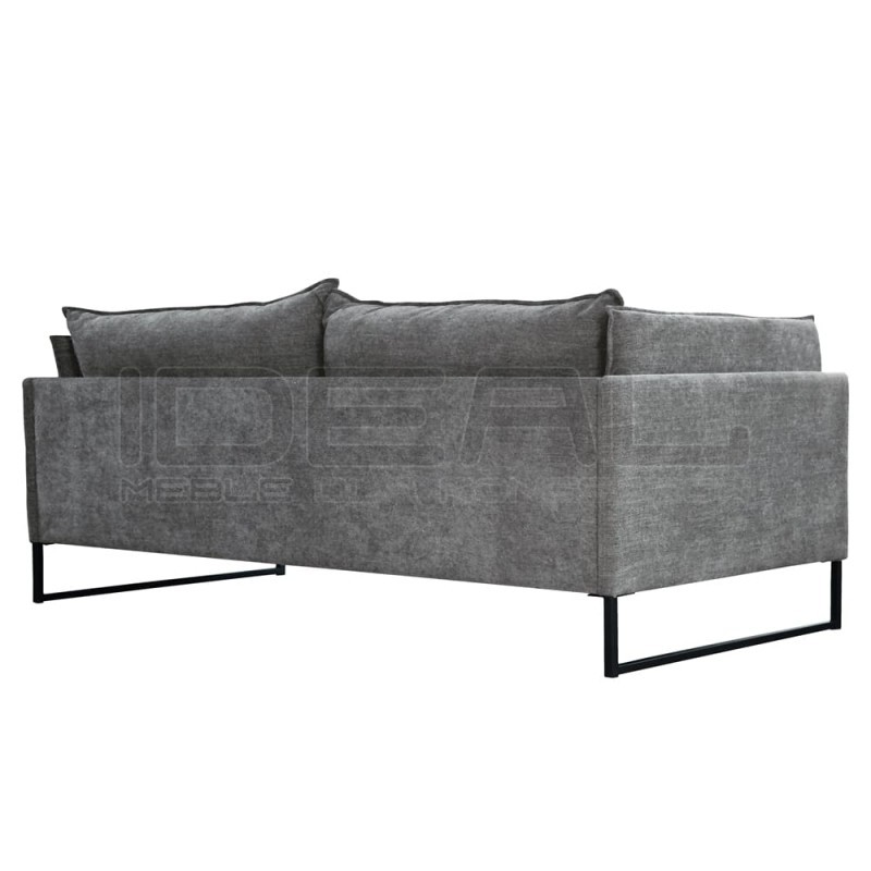 Designerska sofa z czarną podstawą i bokami Korund 3 os.