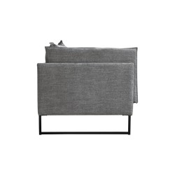 Designerska sofa z czarną podstawą i bokami Korund 3 os.