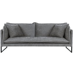 Designerska sofa z czarną podstawą i bokami Korund 3 os.