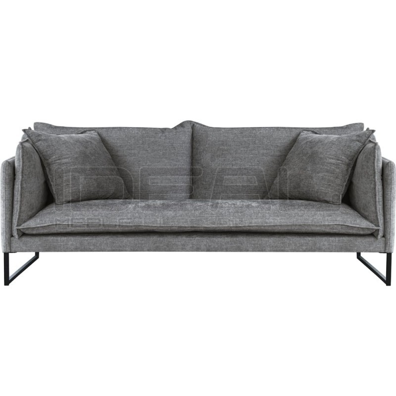 Designerska sofa z czarną podstawą i bokami Korund 3 os.