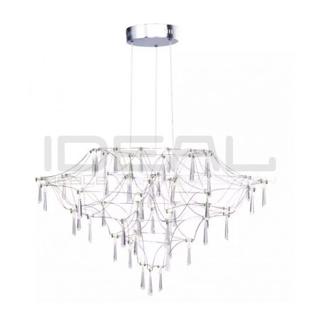 Lampa wisząca glamour CRYSTAL NET 80 chrom