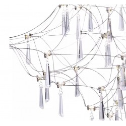 Lampa wisząca glamour CRYSTAL NET 80 chrom