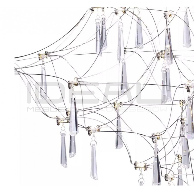 Lampa wisząca glamour CRYSTAL NET 80 chrom