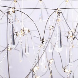 Lampa wisząca glamour CRYSTAL NET 80 chrom