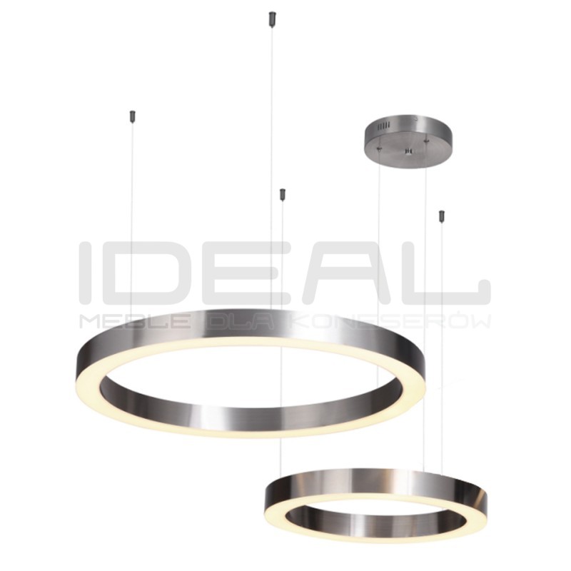 Lampa wisząca glamour Ring Circle podwójna 40+60 LED NA 1 PODSUFITCE