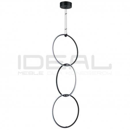 Lampa wisząca geometryczna led CIRCULO COCO 3 potrójna czarna