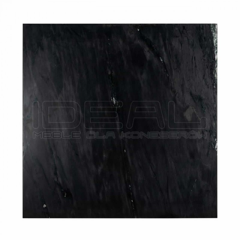 Stolik kawowy glamour kwadratowy IRONVILLE 90 czarny marmur