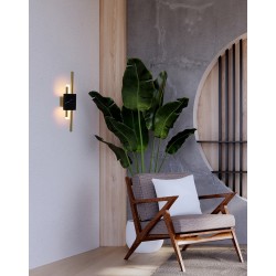 Kinkiet glamour EVANS czarny marmur