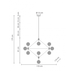 Lampa ASTRIFERO 15 czarna klosz transparentny