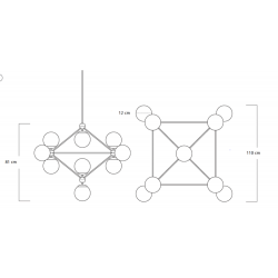 Lampa ASTRIFERO 15 czarna klosz bursztynowy