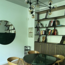 Lampa ASTRIFERO 15 czarna klosz bursztynowy