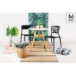 Krzesło nowoczesne ZING czarne z tworzywa