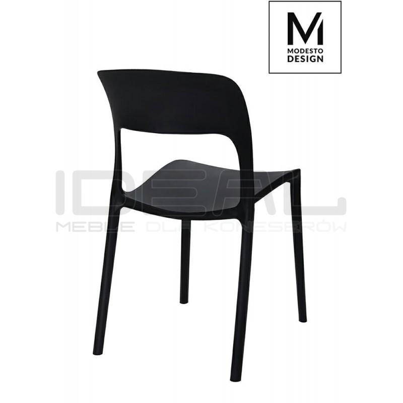 Krzesło nowoczesne ZING czarne z tworzywa