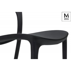 Krzesło nowoczesne ZING czarne z tworzywa