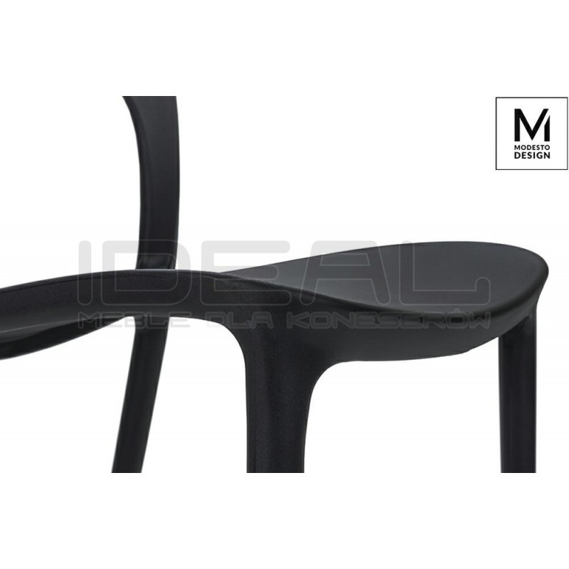 Krzesło nowoczesne ZING czarne z tworzywa