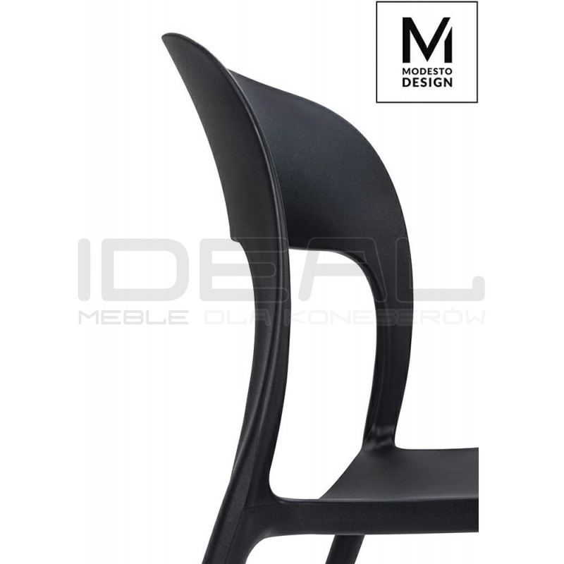 Krzesło nowoczesne ZING czarne z tworzywa