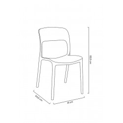 Krzesło nowoczesne ZING czarne z tworzywa