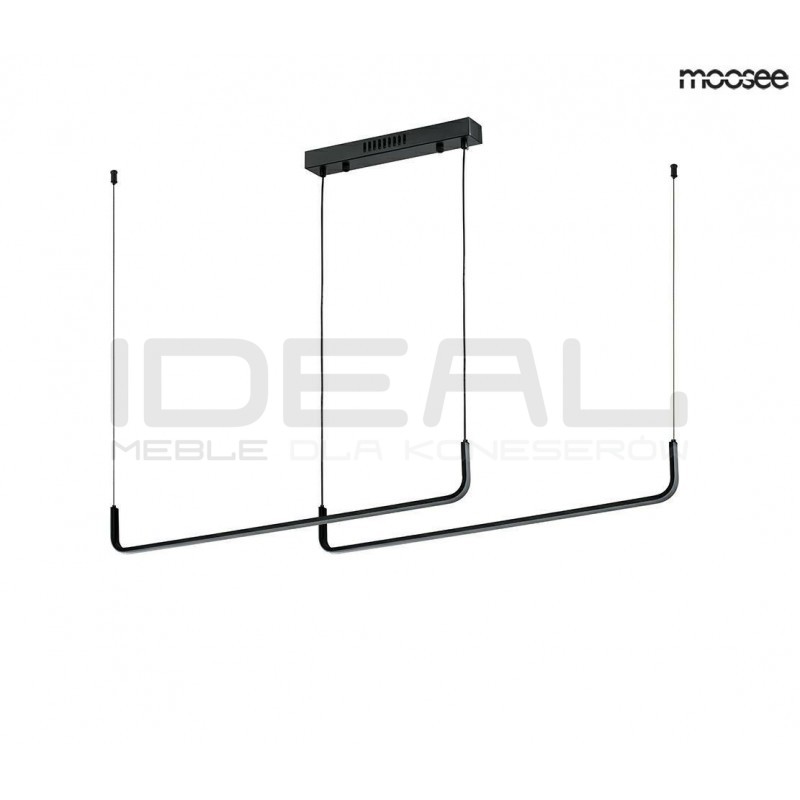 Lampa wisząca pozioma SHAPE DUO120 nad wyspę czarna