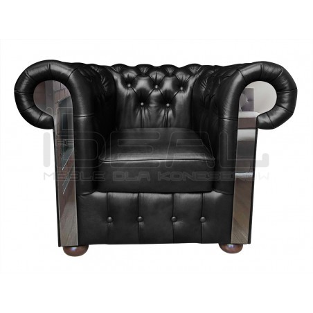 Fotel Glamour Chesterfield Original Classic Mirror skóra