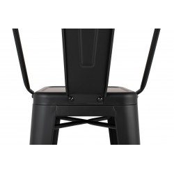 Hoker Tower Big Back z wysokim oparciem INSPIROWANY TOLIX 66 metalowy (Paris)