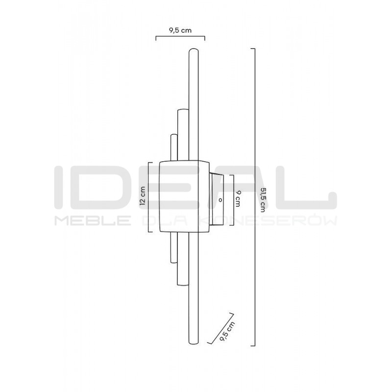 Kinkiet glamour EVANS biały/jasny marmur