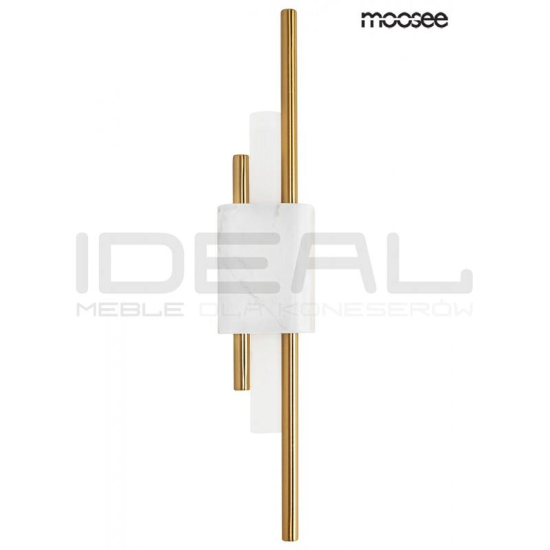 Kinkiet glamour EVANS biały/jasny marmur