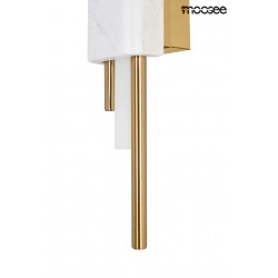 Kinkiet glamour EVANS biały/jasny marmur