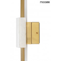 Kinkiet glamour EVANS biały/jasny marmur