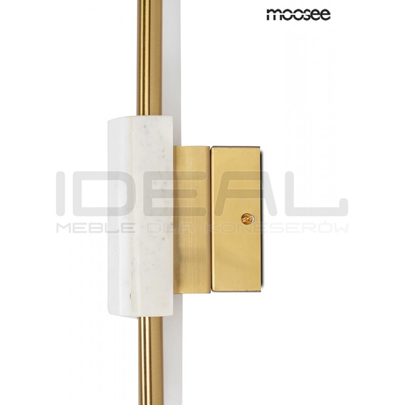 Kinkiet glamour EVANS biały/jasny marmur