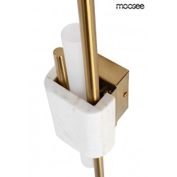 Kinkiet glamour EVANS biały/jasny marmur