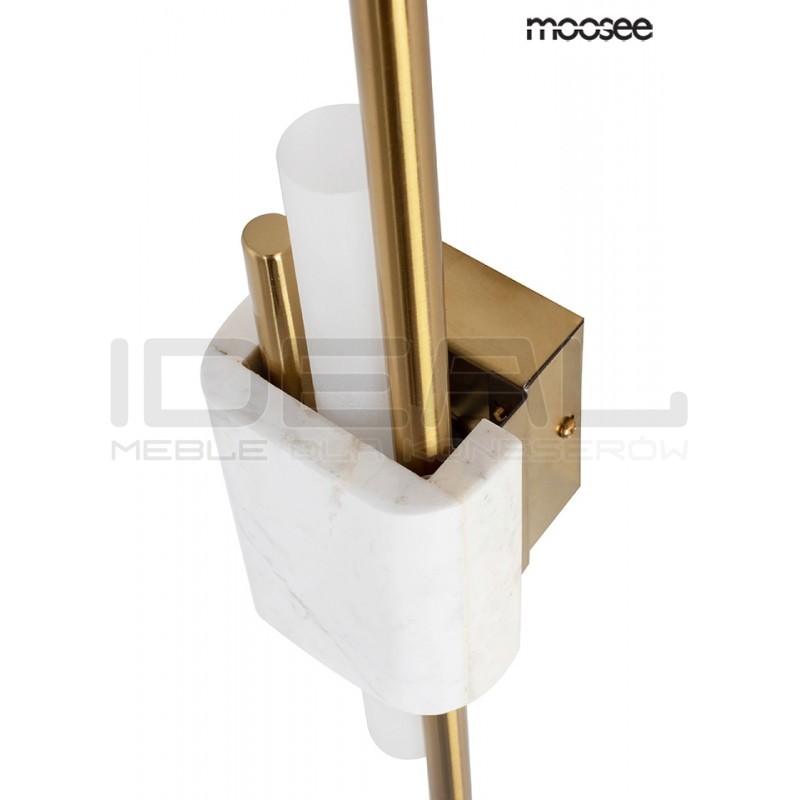 Kinkiet glamour EVANS biały/jasny marmur