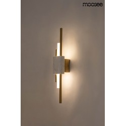 Kinkiet glamour EVANS biały/jasny marmur