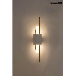 Kinkiet glamour EVANS biały/jasny marmur