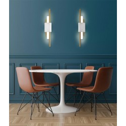 Kinkiet glamour EVANS biały/jasny marmur