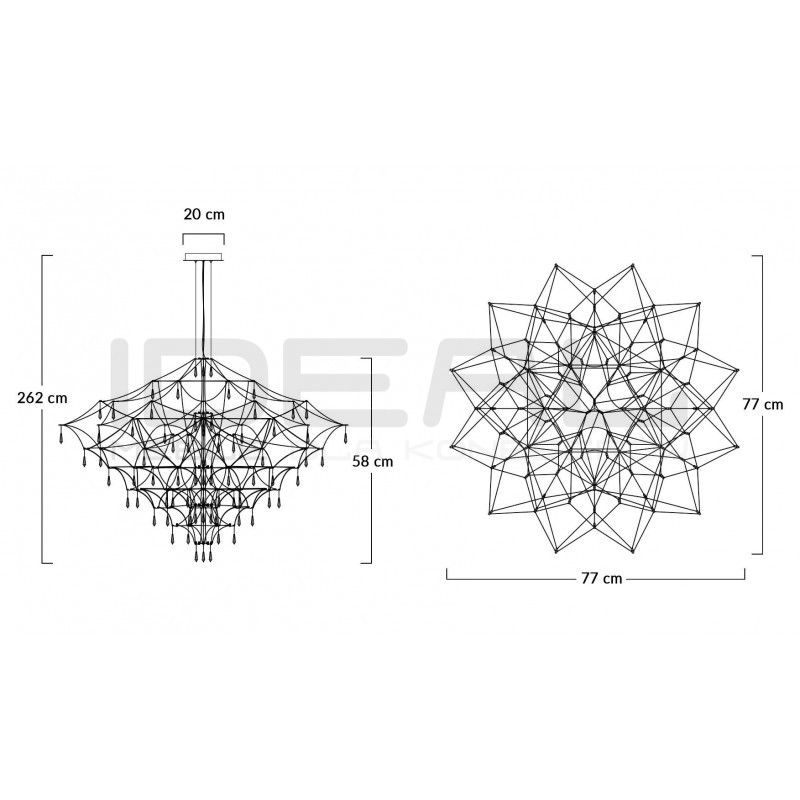 CONSTELATION 77 – designerska lampa wisząca LED żyrandol