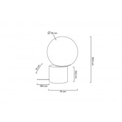 Lampa stołowa glamour PARLA 20 złota jako lampka nocna