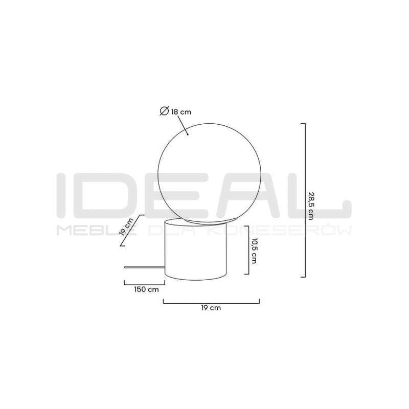 Lampa stołowa glamour PARLA 20 złota jako lampka nocna