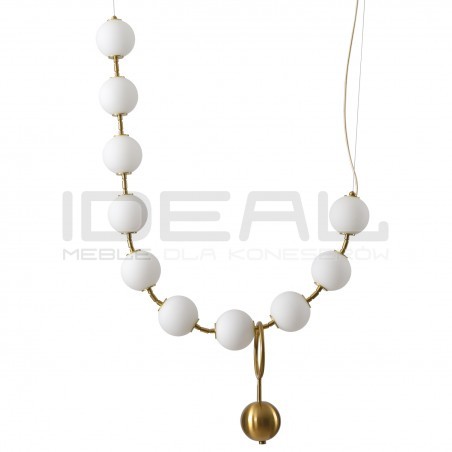 LAMPA WISZĄCA Glamour CORALLI L BIAŁO-MOSIĘŻNA