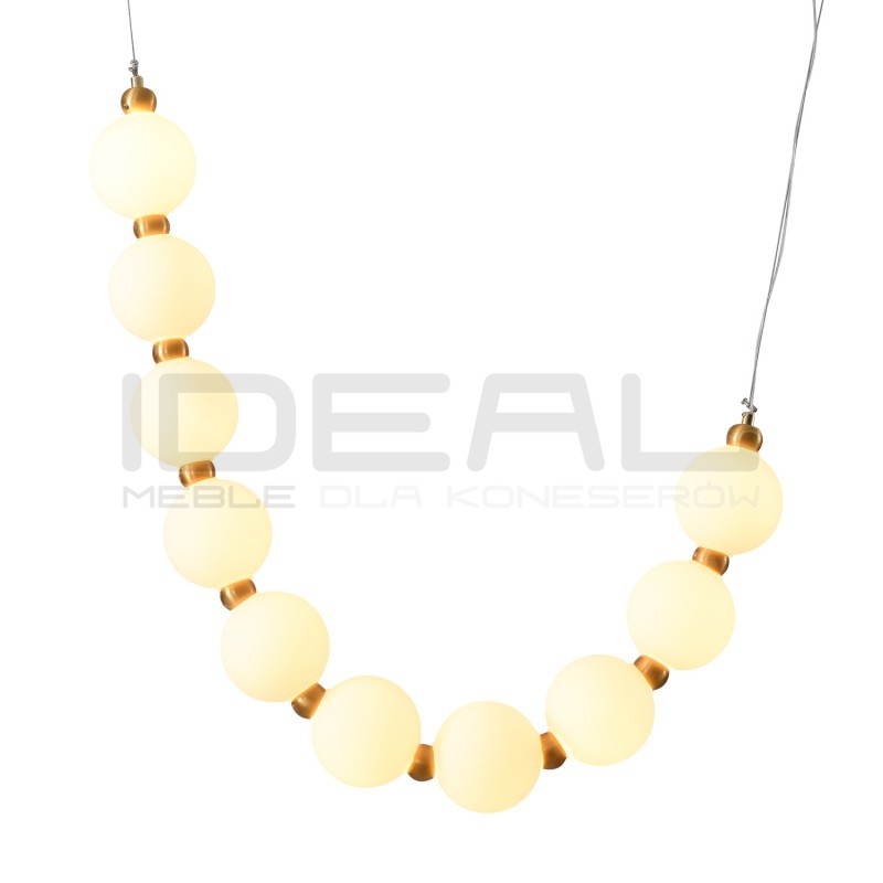 LAMPA WISZĄCA CORALLI S BIAŁO-MOSIĘŻNA korale