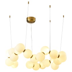 LAMPA WISZĄCA Glamour CORALLI 80 BIAŁO-MOSIĘŻNA