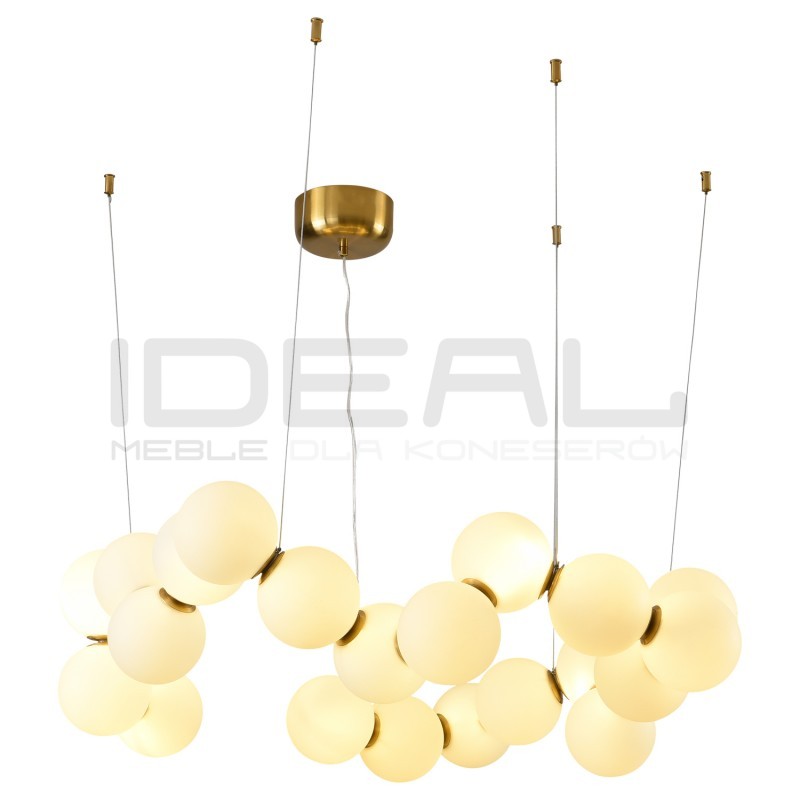 LAMPA WISZĄCA Glamour CORALLI 80 BIAŁO-MOSIĘŻNA