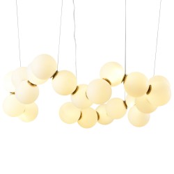 LAMPA WISZĄCA Glamour CORALLI 80 BIAŁO-MOSIĘŻNA