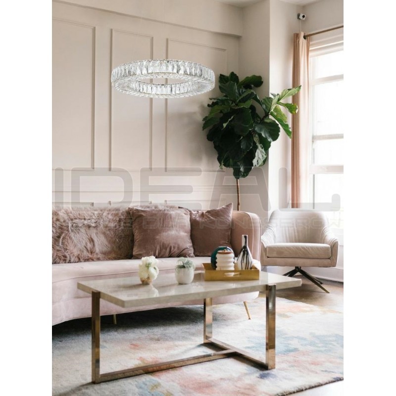 Lampa wisząca glamour kryształowa ALLISIA 60 złota