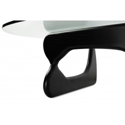 Stolik kawowy STABLE czarny drewno jesion