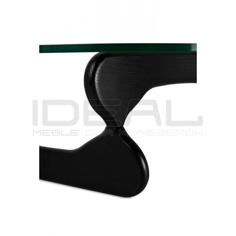 Stolik kawowy STABLE czarny drewno jesion