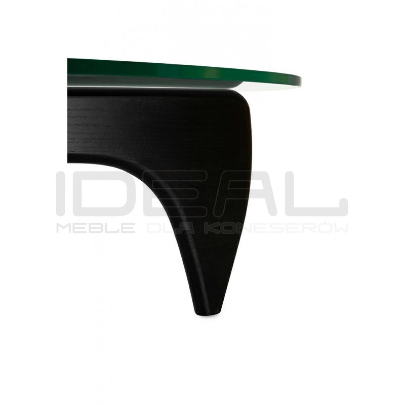 Stolik kawowy STABLE czarny drewno jesion