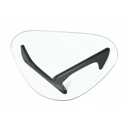 Stolik kawowy STABLE czarny drewno jesion