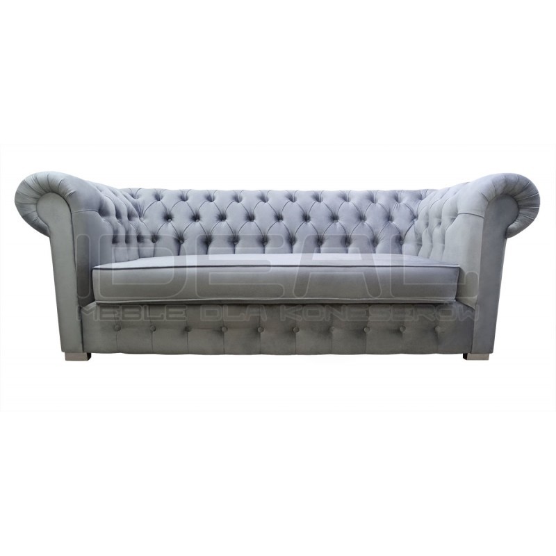 Sofa rozkładana chesterfield glamour March z funkcją spania codziennego 3 os.